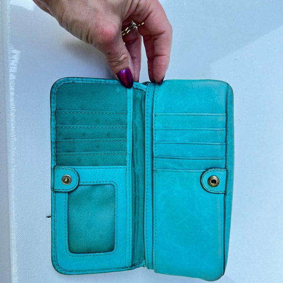 Fossil green leather wallet - Picture 8 of 9